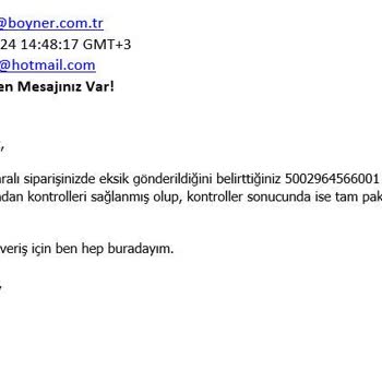 Boyner Teslim Edilmeyen Sipariş
