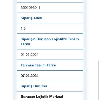 Borusan Lojistik Kargomu Teslim Etmiyor.