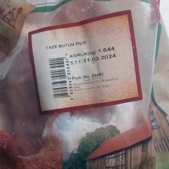 BİM Tavuk İçi Temizlenmeden Paketlenmiş