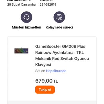 GameBooster Hepsiburada Ürün Değişimi Şikayeti