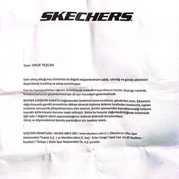 Skechers Spor Ayakkabı Pişmanlıktır.
