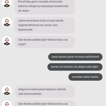 Tarife Değişikliği Karşılığında Verilen Her Şey Yanımda Kodu Geçersiz