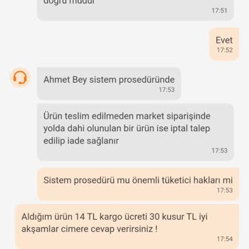 Trendyol Hızlı Market Trendyol Alışverişi Hakkında Memnun Değiliz