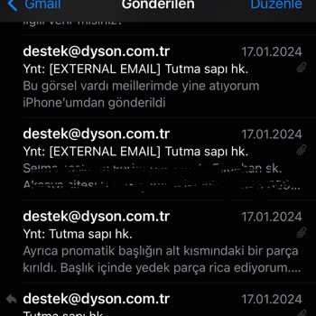 Dyson Yedek Parça Temin Etmiyor