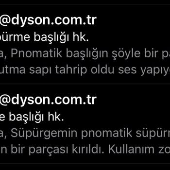 Dyson Yedek Parça Temin Etmiyor