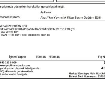 YKMkitap Ödeme Yapıldı. Sipariş Yok