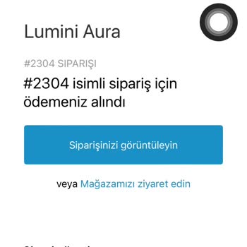 Lumini Aura Siparişime Ulaşamıyorum. Geri Dönüş İstiyorum