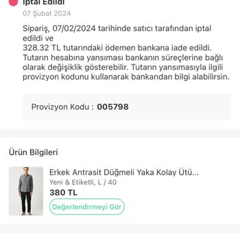Dolap Ücret İadesi Yapmıyor