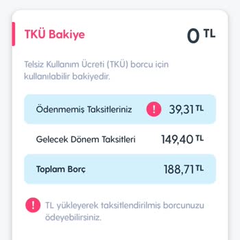 Turkcell Tkü Borcu Taksitlendirme