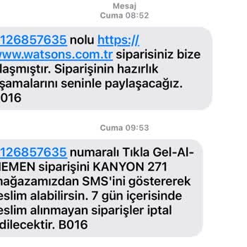 Watsons Ücretini Ödediğim Ürünü Vermiyor!