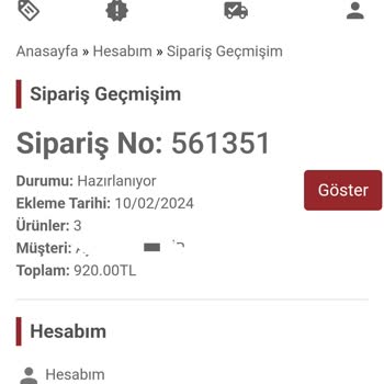 Uygunparca.com 1 Aydır Gelmeyen Sipariş