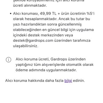 Gardrops Uygulaması "alıcı Koruma Ücreti" Sorunsalı