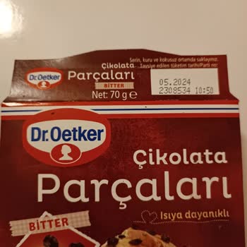 Dr. Oetker Çikolata Parçaları Bozuk Çıktı