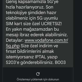 Vodafone Sim Kart Aldatmacası