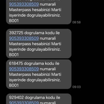 Masterpass Hesabinizi Marti İşyerinde Doğrulayabilirsiniz