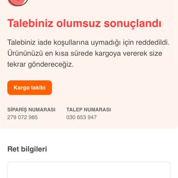 Hepsiburada Ürün İadem Yapılmıyor