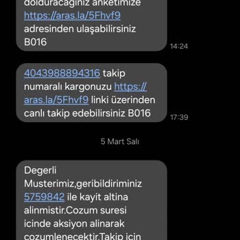 Aras Kargo Hasarlı Kırık Kargo Teslim Edilmesi