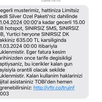 Vodafone Paketimin %300 Zamlı Fiyata Geçmesi Ve Müşteri Hizmetlerinin Hatası