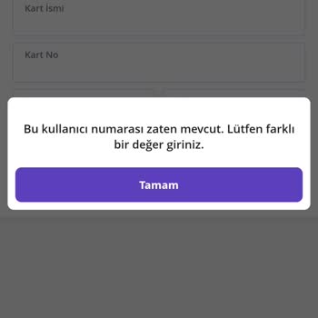 Getir Eski Hesaptaki Kayıtlı Kartı Silmiyor