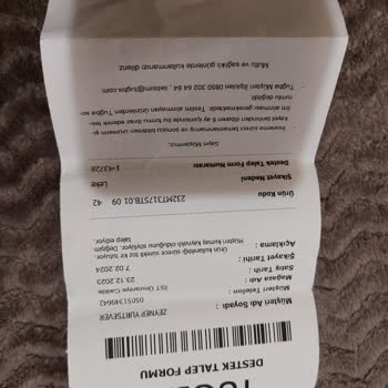 Tuğba Giyim Mağazadan Aldığım Ürünün Kusuru İle İlgili Yaşadığım Problem