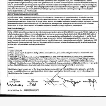 Electrolux Ayıplı Mal Geri İade