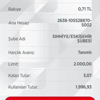 Ziraat Bankası Ziraat Harçlık Avans