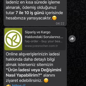 Yves Rocher İade Sürecinde Yaşanan Mağduriyet