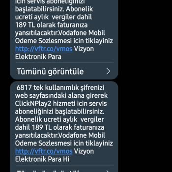 Vodafone Beeplay İznim Olmadan Abonelik Oluşturulması