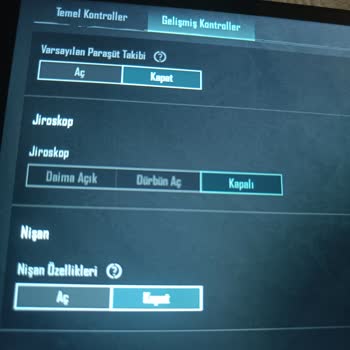 PUBG (Pubgmobile.com) Samsung Galaxy TAB A9 Jiroskop Sorunu