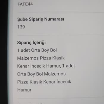 Domino's Pizza Hizmet Kusuru Ve Müşteri Memnuniyetsizliği