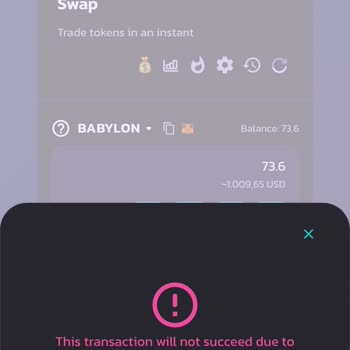 PancakeSwap Alınan Babylon Coin