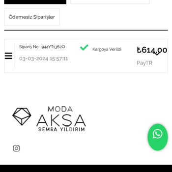 Moda Aksa (Modaaksaa) Modaaksa İnsanları Oyalıyor Kargomu Vermiyor
