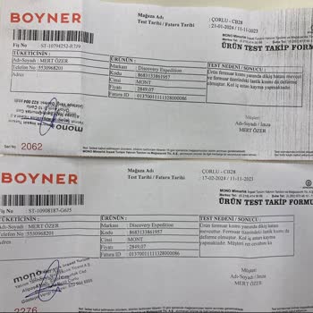 Boyner Müşteri Hizmetleri Ayıplı Hatalı Ürün Arkasında Durmuyor