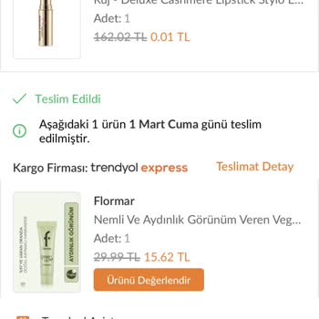 Flormar Siparişimde Eksik Ürün Gönderdi