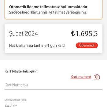 Vodafone İnanılmaz Yüksek Fatura Gelmesi