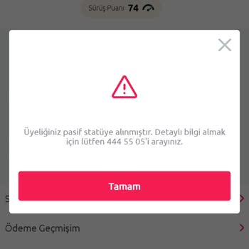 TikTak Kirala Muayene Yüzünden Hesap Pasif