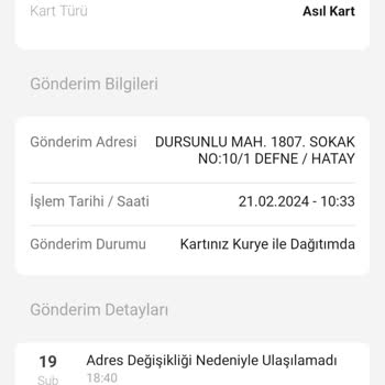 VakıfBank Kredi Kartı 1 Ay Geçmesine Rağmen Bana Ulaşmadı.
