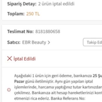 Trendyol İptal İşlemi Ve İade Sürecindeki Mağduriyetim