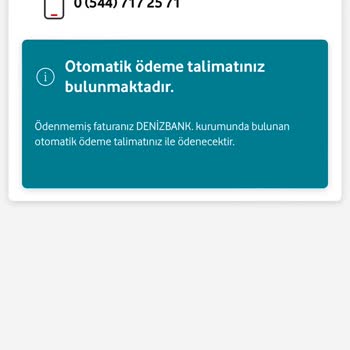 Denizbank / Vodafone Otomatik Ödeme Talimat Problemi