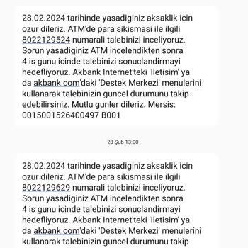 Akbank ATM Paramı Yuttu. 3900 TL Hesabıma Yatmadı