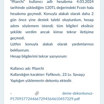 Mobile2 Fcoin Hesaba Geçmiyor