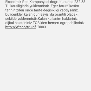 Aylık Vodafone Hat Zammı