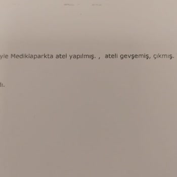 Medical Park Maltepe Hastanesi Yarım Atel Şikayeti