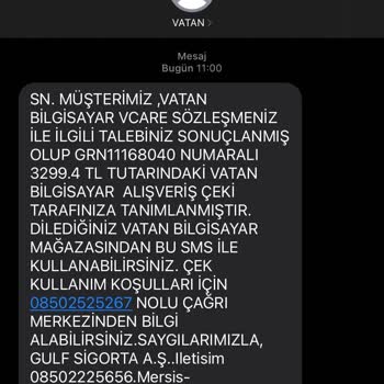 Vatan Bilgisayar Kasko Yaptırdığım Cihazın Değeri Karşılanmıyor