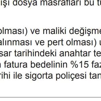 Aksigorta Ve Aksam Otomotiv Yeni Değer Klozu Hk.