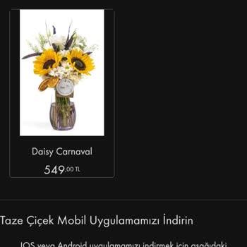 Taze Çiçek (tazecicek.com) Ayçiçeği Detaylı Siparişim Reddedildiği Halde Gönderildi!