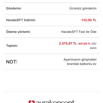 Aurakonsept İnternetten Alınan Mutfak Dolabı Teslim Edilmedi