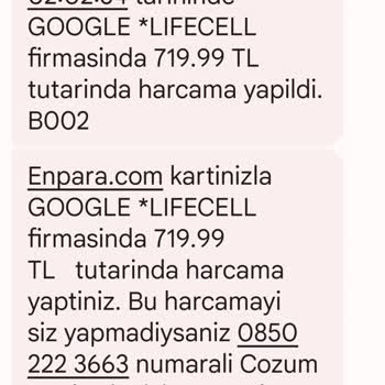 Lifecell Paramı Geri Verilmesini Talep Ediyorum