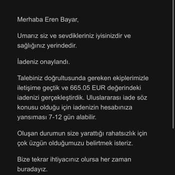 Booking.cok' Un Paramızı İade Etmemesi