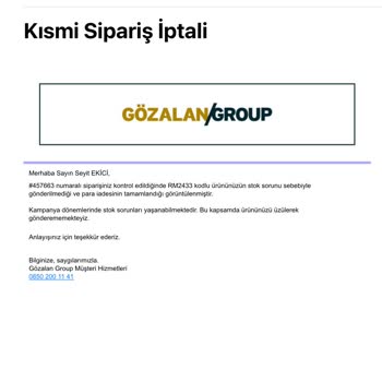 Gözalan Group Kampanyalı Yağmurluk Hayal Kırıklığı Ve İletişimsizlik
